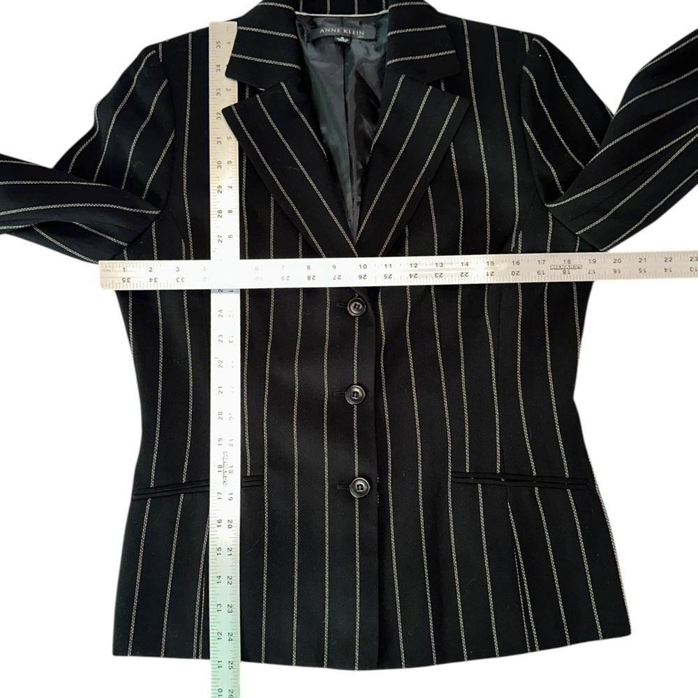 Anne Klein Suit | Women’s Black Pinstripe Blazer ~ Size 8 ~ NWT - Picture 7 of 10